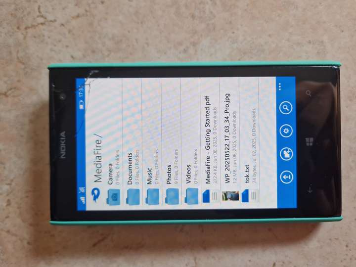MediaFire on Nokia Lumia 1020